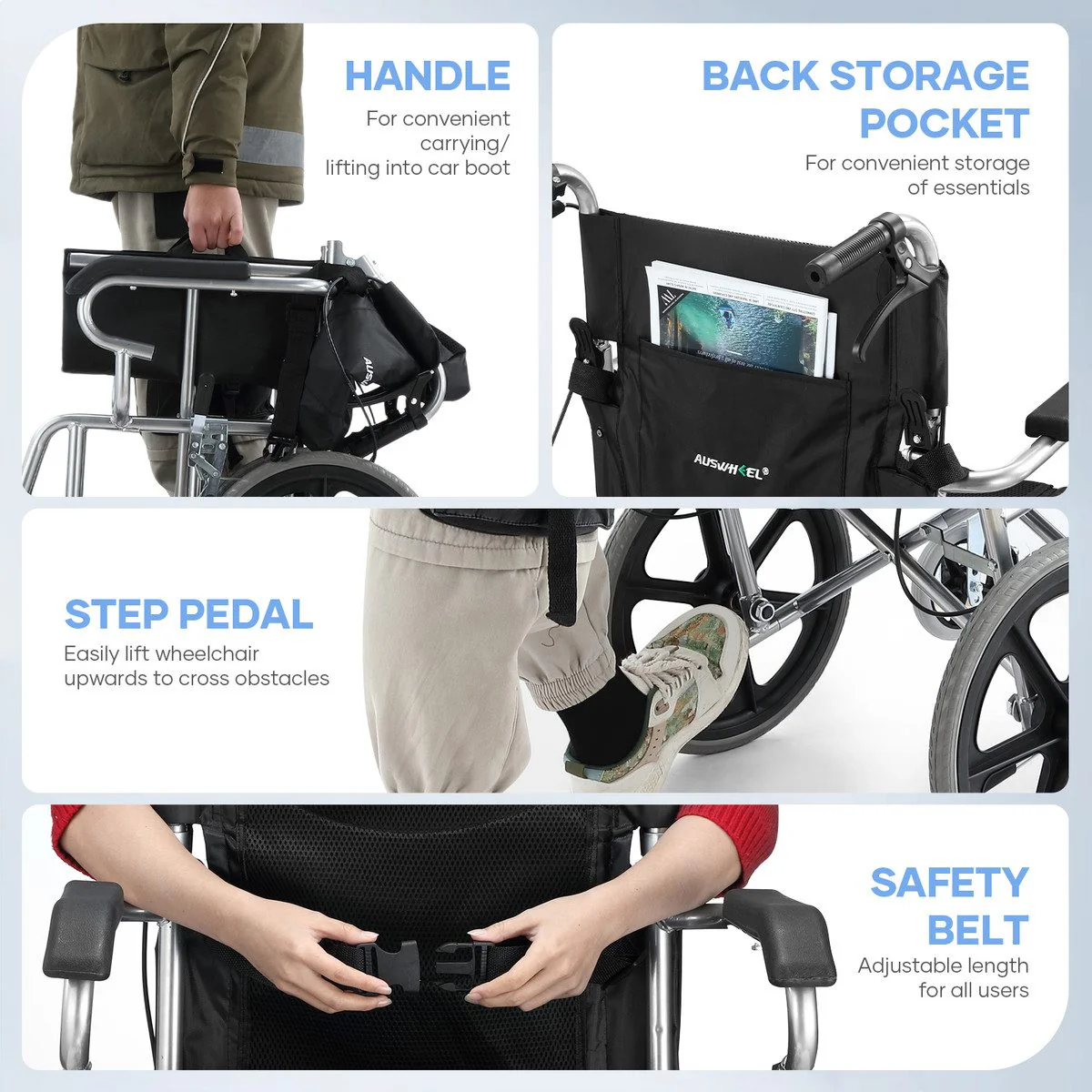 Wheelchair Folding Wheel Chair - Image 6