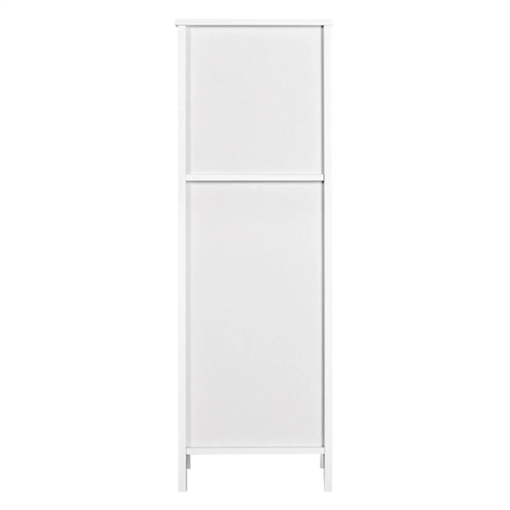 White Bathroom Cabinet 2 Hideaway Drawers 1 Shelf - Image 5