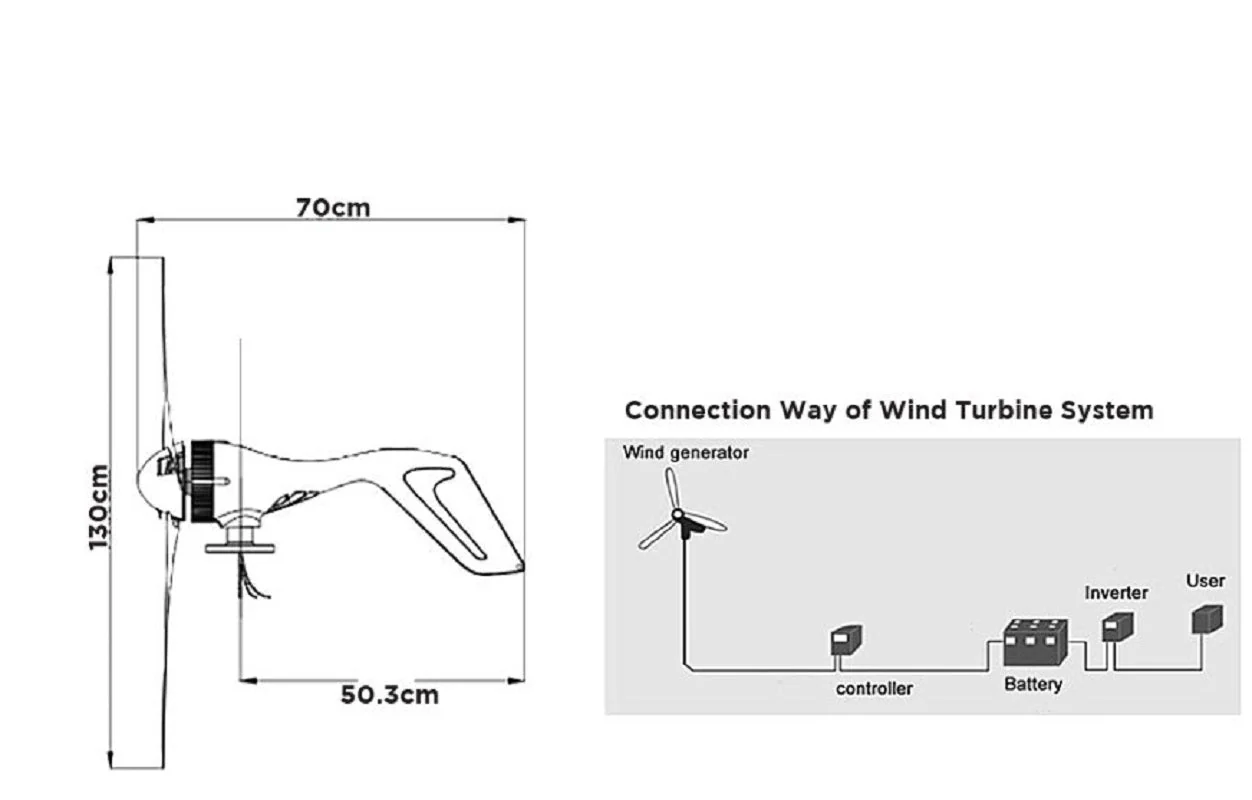 Wind Turbine 24V 400W - Image 5