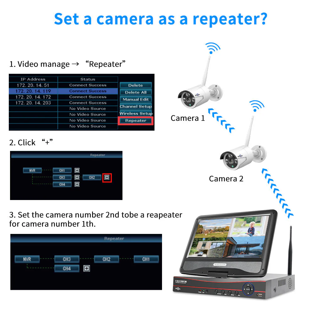 Hiseeu 8CH 3MP Wireless CCTV Security System - Image 5