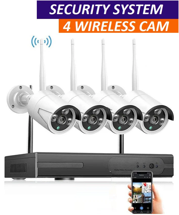 Wireless Security Camera system with 4 Cameras - Image 4