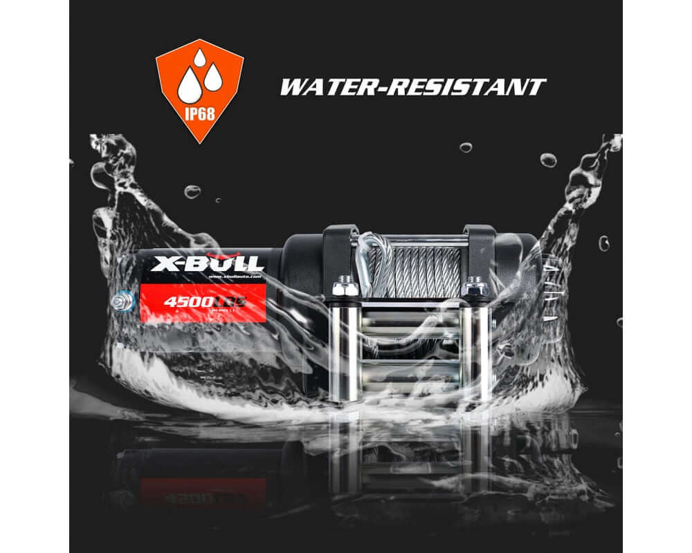 X Bull Electric Winch 4500LBS 12V ATV UTV 4WD with Wireless & Wired Remote - Image 4
