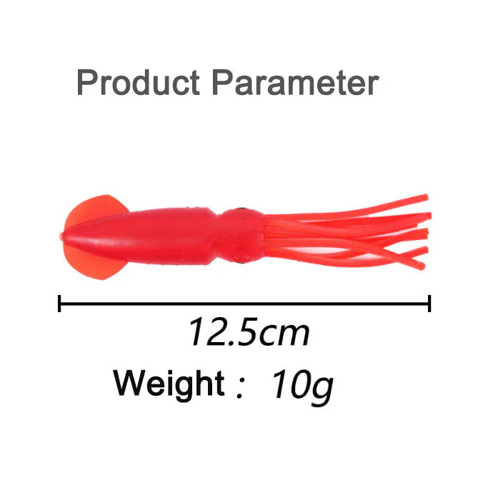 Yellow 12.5cm Lumo Coloured Fishing Octopus Skirts  (Pkt of 3) - Image 3