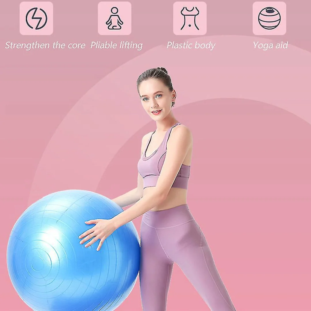 Yoga Balance Ball Fitness Shaping Sitting Ball 75cm (Blue) - Image 10