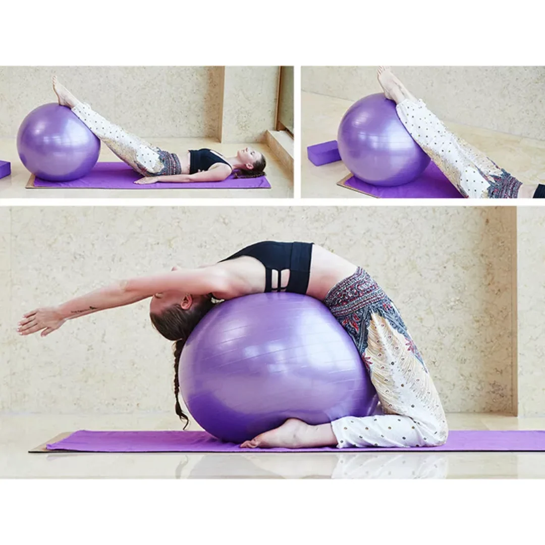 Yoga Balance Ball Fitness Shaping Sitting Ball 75cm (Purple) - Image 8