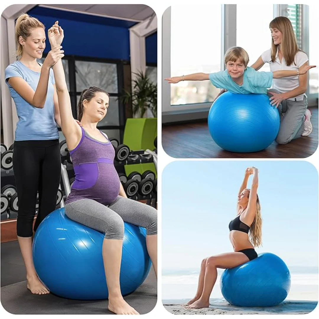 Yoga Balance Ball Fitness Shaping Sitting Ball (Blue) - Image 4