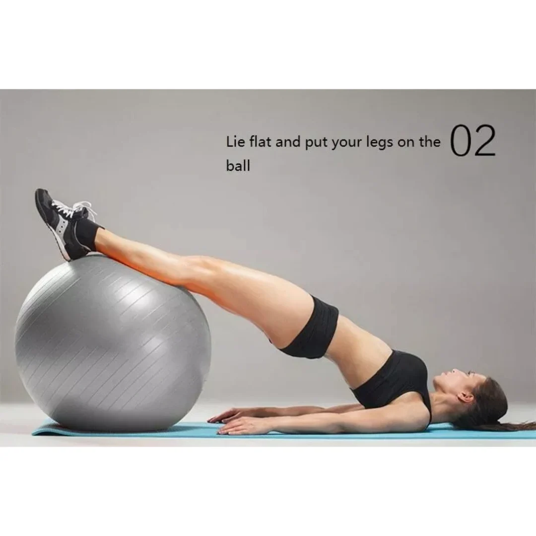Yoga Balance Ball Fitness Shaping Sitting Ball (Grey) - Image 5