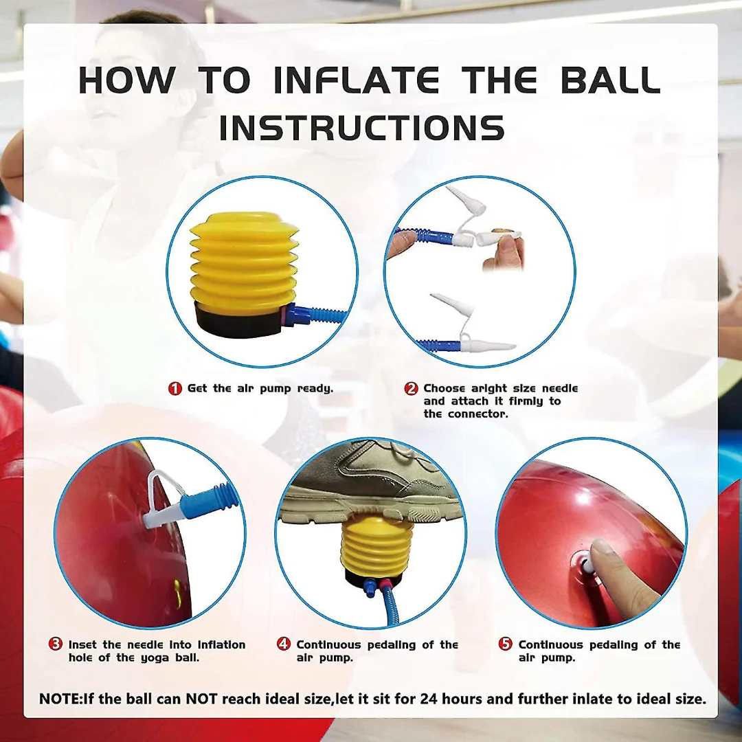 Yoga Balance Ball Gym Fitness Shaping Sitting Ball 75cm (Red) - Image 4